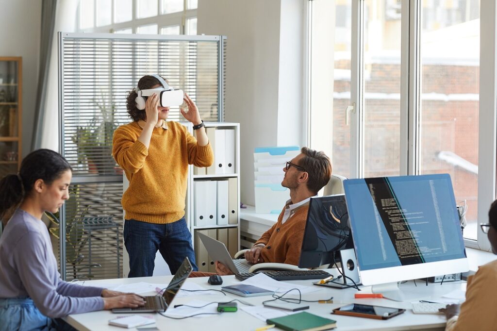 IT Team Working on VR Project