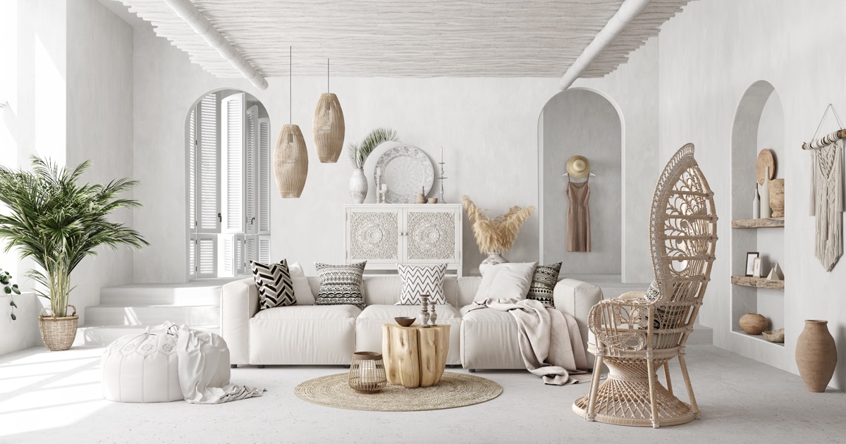 Rattan interior design