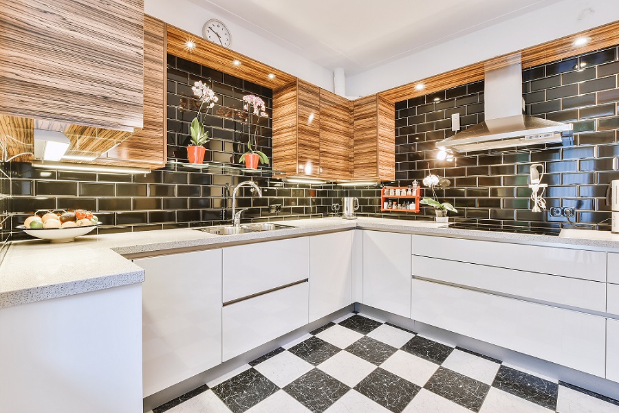 Wood in kitchen interiors